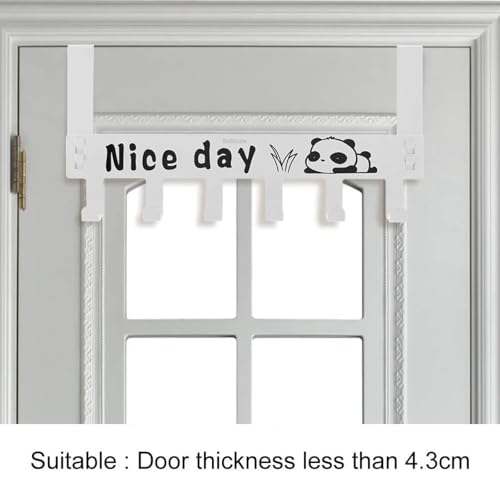 Image of Solitude Pack of 3 Heavy Duty Carbon Metal Over Door Hanger for Clothes, Drill Free Door Hanging Hooks for Bathroom, Bedroom | Scarf, Coat, Towel Holder (White)