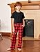 Arshiner Boys Pajama Pants Long Sleep Plaid Pants Soft Lounge Pj Bottoms with Pockets Red Plaid 12-13 Years