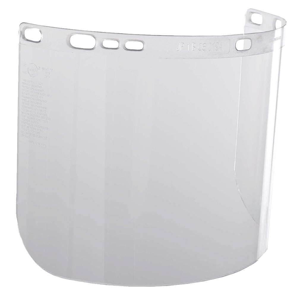 Jackson Safety Face Shield Window for Headgea Polycarbonate Unbound D Shape Clear 12 Units/case