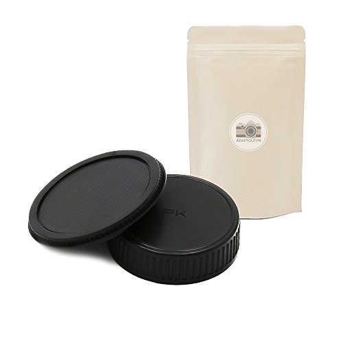 PK BO Bouchon BOITIER + Bouchon ARRIÈRE pour Objectif Monture PENTAX K Compatible Toutes Montures PENTAX K - ADAPTOUT Marque FRANÇAISE