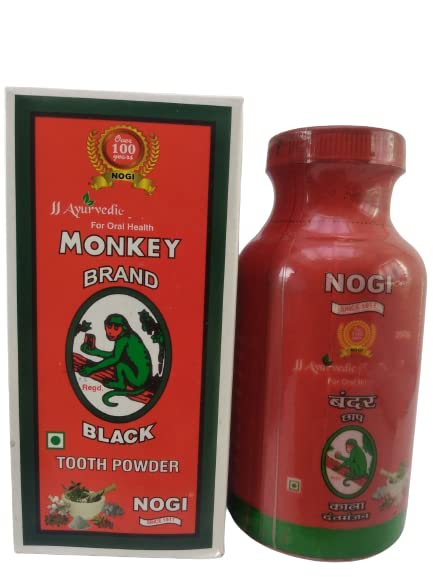 URJUWANI Nogi Monkey Brand Ayurvedic Tooth Powder for Fresh Breath and Improve Your Gum Health (Black, 200g) (B0BGNT32PB) Amazon Price History, Amazon Price Tracker