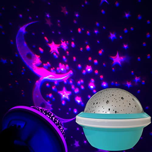 LED Sternenhimmel Projektor Kinder, Baby Nachtlicht Sternenhimmel, Led Pojektor, Star Projector, 7 Farben Kinder Projektorlampe für Kinderzimmer Deko Kawaii Baby Geschenk Junge Cover