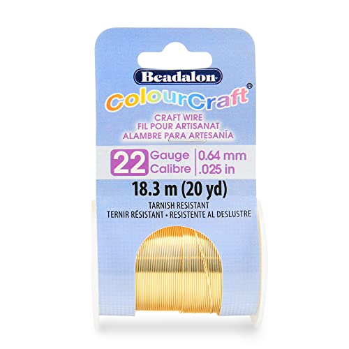 Fil de cuivre doré Beadalon ColourCraft 22Ga accessoire de bijouterie DIY