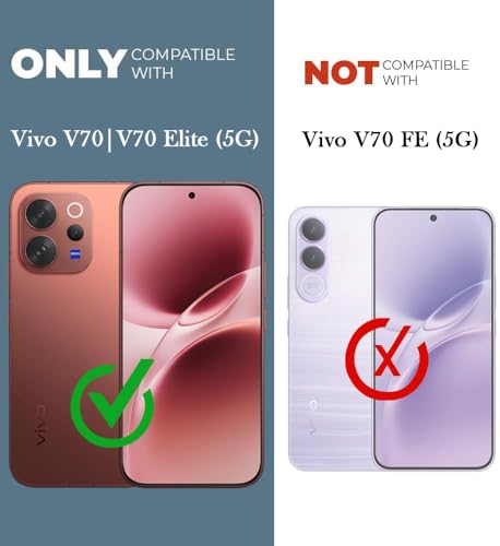 Image of Jkobi Shockproof Crystal-Clear Back Case for Vivo V70 | Vivo V70 Elite 5G (Anti Yellow Case | Drop & Camera Protection | Hard Polycarbonate)