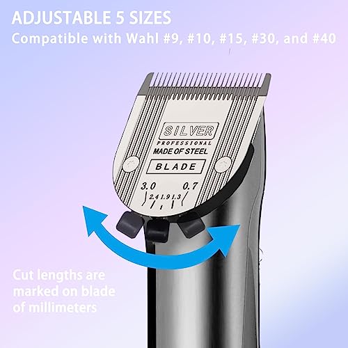 2PCS 5 in 1 Ersatzklingen Kompatibel mit Wahl Bravura Clipper .Chromado,Creativa,Figura Hundeschermaschinen für Hunde Grooming