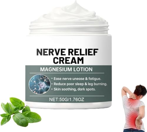 Nerve Repair and Pain Relief Magnesium Cream, Soothing and Repairing Lotion for Neuropathic Disorders, Natural Ingredients, Quic