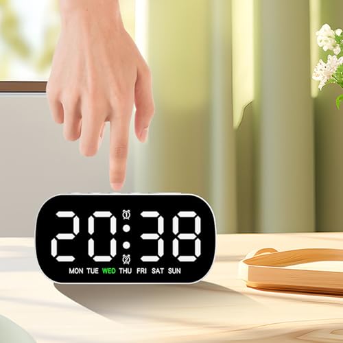 Alarma de dormitorio digital que soluciona los despertares tarde con reloj de mesa compacto 3