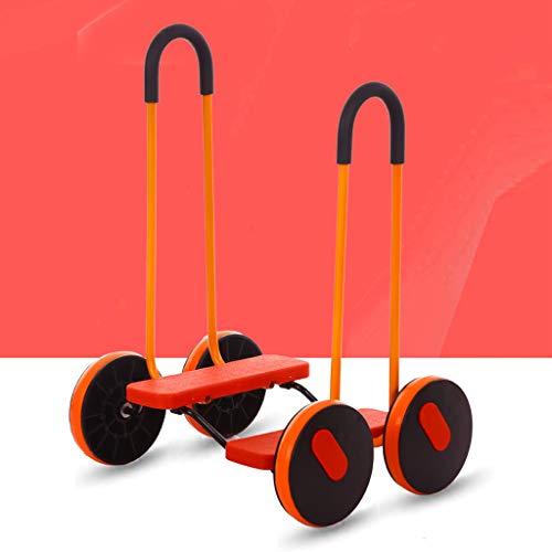 ZBNMGHFT Children's Four-Wheeled Balance Scooter Kindergarten Early Education Car Balance Stepper Pedal Outdoor