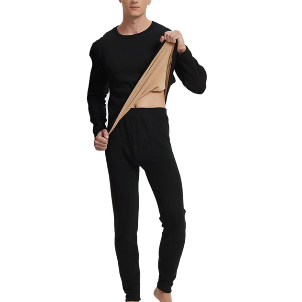 Men's Thermal Underwear with Inner Fleece Warm Ski Winter Set L-3XL