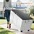 VINGLI 75 Gallon Outdoor Storage Box, Lockable Plastic Storage Containers with Lid, Patio Deck Box Furniture for Garden, Pool, Balcony, Yard (White)