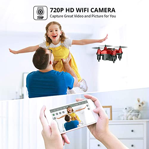HT00 Mini-Drohne mit 72 0p FPV. Kamera for Kinderanfänger faltbar Rc Nano Quadcopter mit App Control Gesture Control 3D… – Bild 3