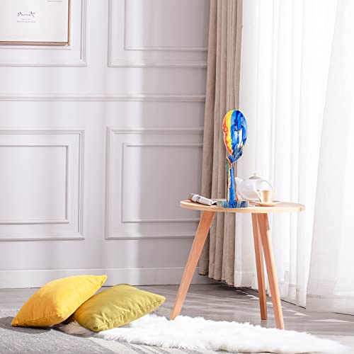 Creative Simple Colorful Women Face Art Statue Thinker Lady Sculpture Abstract Characters Crafts Ornaments Home Decor Modern Office Bedroom Study Room Studio Decorations (Large 15.3X4.9X4.9In) #TOP2