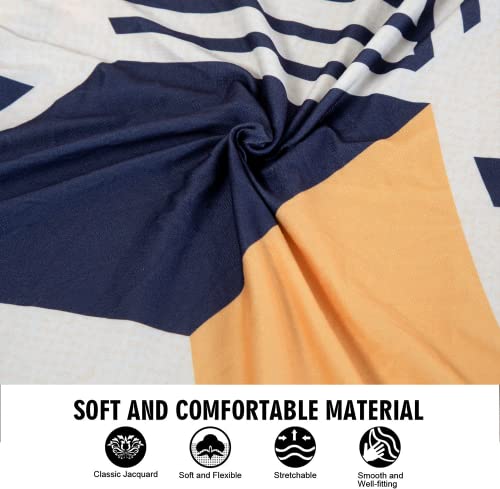 Shanna Sectional Couch Cover L Shaped Couch Cover For Sectional Sofa L Shape 2 Pcs Printed Stretch Couch Covers With 4 Pillowcase For 3+3 Seater Sectional Chaise Couch With Elastic Bottom(Geometry) #TOP2