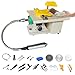 Mini Table Saw, Table Jewellery Lapidary Saws with Flexible Shaft, 0-10000r/min, Adjustable Speed & Angle, 750W Electric Stone Polishing Machine for Stone, Wood, Plastic, Acrylic, Craft Cutting