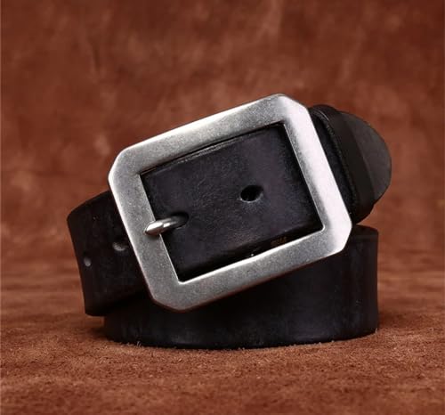 3.8CM Thick Cowhide Real Genuine Leather Belts For Men Strap Stainless Steel Buckle Vintage Jeans Belts3