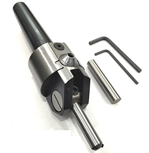 Boring Head Pivot Head Design+3MT Shank (3/8" BSW Drawbar)+Fly Cutter & HSS Tool