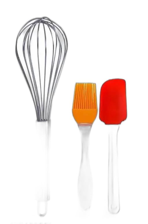 Urban Elegance Hand Blender Whisker for Milk Coffee Egg Cake Beater Juice. (9 inch) Combo with Silicone. Oil Pastry Brush Spatula Set Pack of 2_PT-image-15