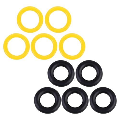 PRETYZOOM Anillos de Goma para Máquina de Coser, Kit de 10 Piezas (5 Amarillos y 5 Negros), Anillo Enrollador de Respaldo de Hilo para Piezas y Accesorios de Costura, Reemplazo Compatible