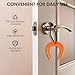4pcs C-Type Rubber Door Stoppers,Door Wedge for Home, Office & Commercial Door Stop First Responder Doorstop for Police & Firefighter and Emergency (Orange)