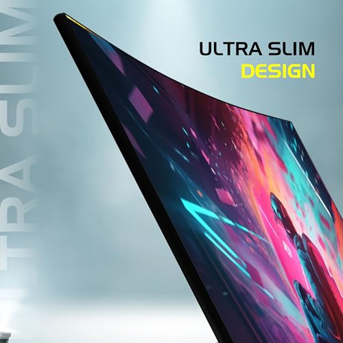 Image of Zebion 32 Inch (80 cm), FHD Curved Led Monitor Crista Series, IPS Panel, 1920x1080 Pixel with Max Resolution, HDMI, VGA, Wall Mountable, Fast Response Time, 3 Year Warranty