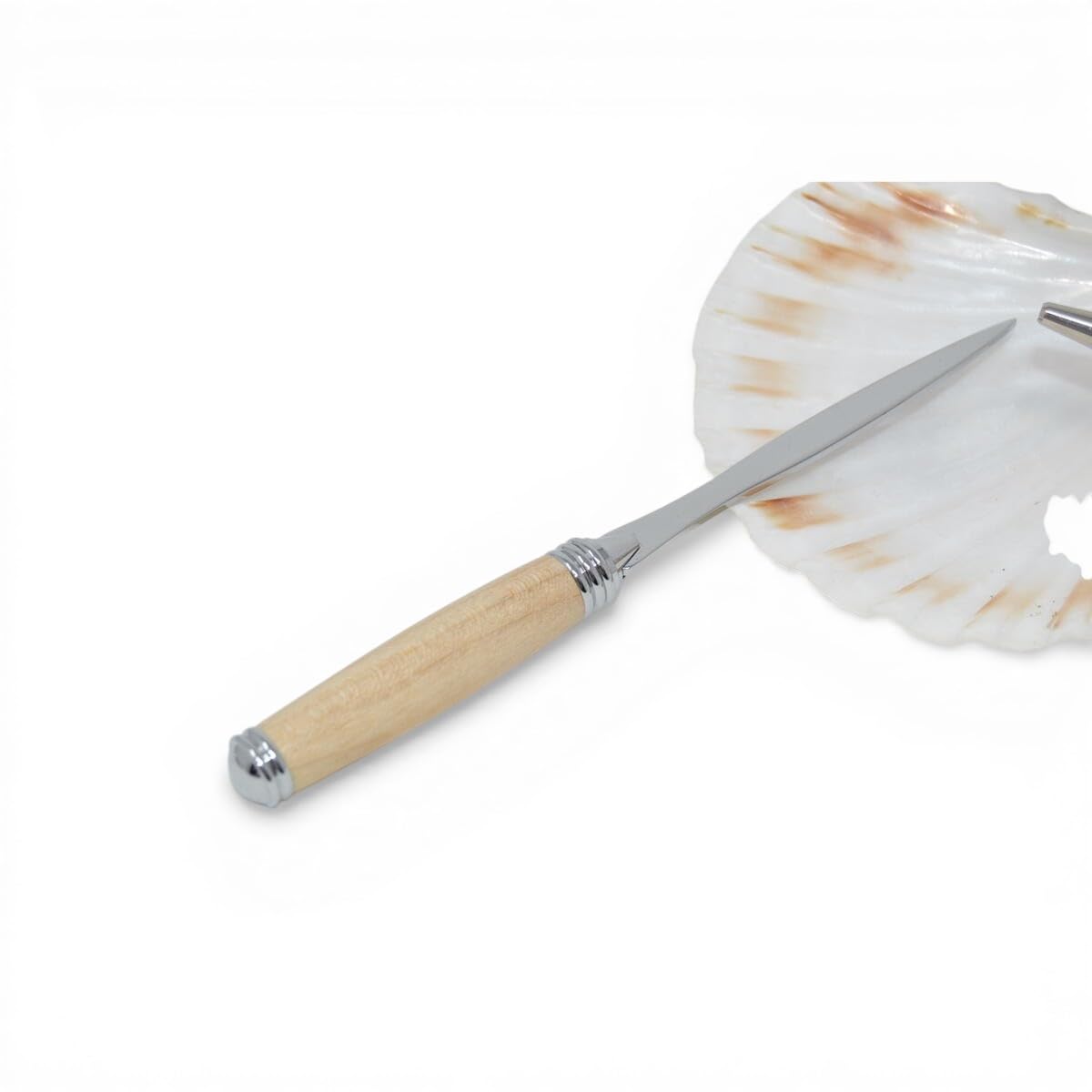 Holz Schreibset aus Ahorn – Kugelschreiber & Brieföffner Set, handgefertigt, verchromt, nachfüllbar, Unikat mit Geschenkbox - Holzgeschenk