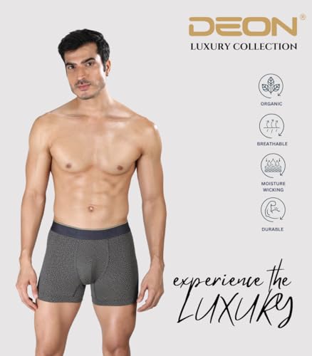 Image of DEON Pack of 2 Micromodal Luxury Print Trunk for Men | Non Itch No Chaffing Sweat Proof