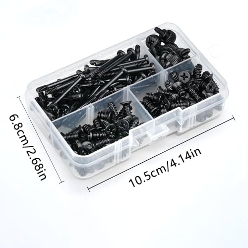 160Pcs Carbon Steel PC Screws,Computer Screws for Liquid Cooler | Carbon Steel Computer Screws Assortment Kit,Includes 10Mm,30Mm PC Case Fan Screw Kit to Secure Liquid Cooler in Desktop