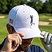 Elite Pro Adjustable Golf Hat – Embroidered Front & Back Logo Dad Cap, Cotton Casual Golf Cap, One Size Fits Most (White/Navy Logo)
