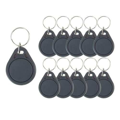 Godely 100 Stück 13,56 MHz IC RFID Schlüsselanhänger, RFID, ISO14443A M-FA-RE Classic 1K Tag NFC RFID Token, für Zugangskontrolle, schreibgeschützt, wasserdichtes ABS