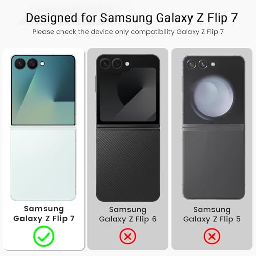 Image of Kapa Clear Airbag with Hinge Protection Back Case for Samsung Galaxy Flip7 / Z Flip 7 | Transparent Shockproof Slim Hard Protective Cover (Grey)