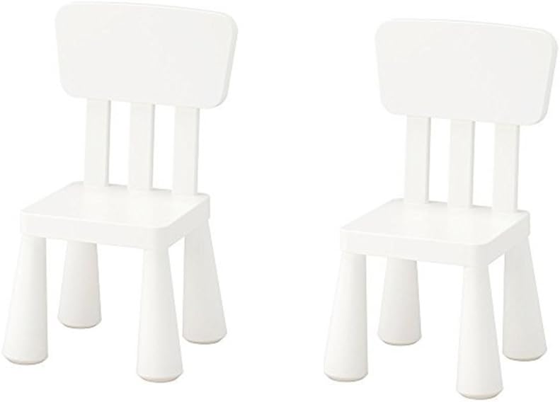 Ikea Mammut Kids Indoor/Outdoor Children's Chair, White Color - 2 Pack