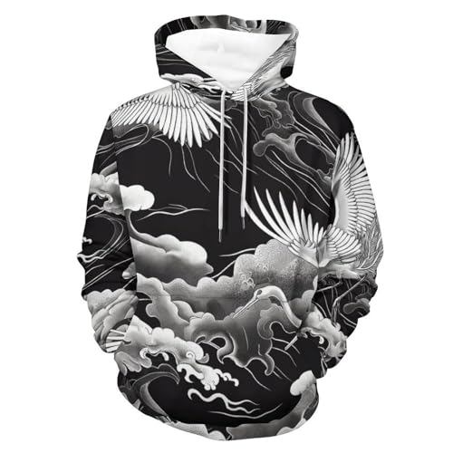 Hoodie Oiseau Noir sweat-shirt finitions soignées coupe impeccable homme femme taille S