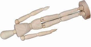 Wooden Artist Mannequin, Articulated Drawing Figure with Stand, Flexible Body for Sketching, Photography, Animation and Art Study