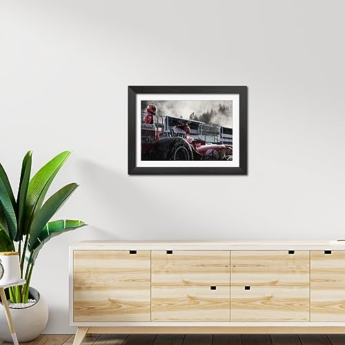 Image of TenorArts Michael Schumacher Poster F1 Driver Posters Formula One Photo Frame Painting with Matt Finish Black Texture (12 inches x 9inches)
