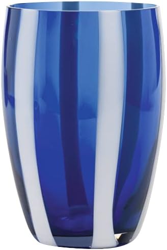 Zafferano Gessato - Vaso de 10 onzas, color azul cobalto (juego de 2)