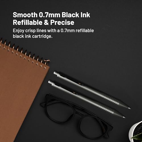 Bolígrafo recargable Everyman Gunmetal 0.7mm tinta negra miniatura 4