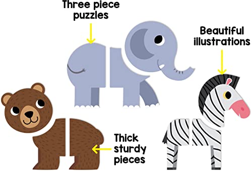 Image of Play Panda Magnetic Puzzles Jungle Animals 10 in 1 with 10 Magnetic Puzzles,Write&Wipe Magnetic Board,50+ GK Facts,Sketch Pen&Duster-Make Beautiful Magnetic Animals-Educational Toy for 3+