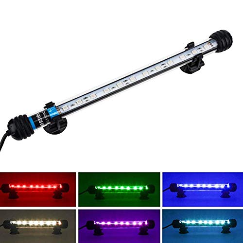 NICREW LED Aquarium Light, Submersible RGB Multicolor Lights with Remote for Fish Tank, 11 Inches, 28cm