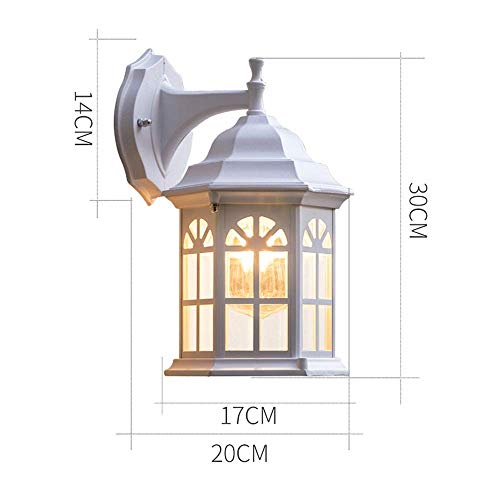 Lanterne murale créative château avec design minimaliste extérieur et étanche
