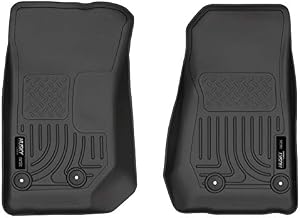 Husky Liners Weatherbeater Series | Front Floor Liners - Black | 18041 | Fits 2014-2017 Jeep Wrangler, 2018 Jeep Wrangler JK 2 Pcs