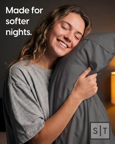 Image of Sleepy Town Queen Size Bed Sheets - 4 Piece - Queen Sheet Set - Extra Soft, Comfy & Cooling - Easy Care - Shrinkage, Wrinkle & Fade Resistant - Brushed Microfiber - Deep Pocket Bed Sheets (Dark Grey)