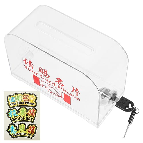 NUOBESTY Boîte à Cartes De Bureau Étui à Cartes Pratique Pour Rangement Boîte De Rangement Avec Serrure Organisateur Professionnel