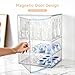 keyunchengbao Baby Bottle Organizer, 3 Tiers Adjustable Clear Acrylic Baby Bottle Storage Organizer with 3 Removable Dividers and Magnetic Door, Suitable for Countertop and Kitchen