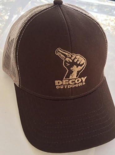 Decoy Outdoors Brown & Tan Mesh Back Hat with Power Caller Logo, Duck Hunting Hat