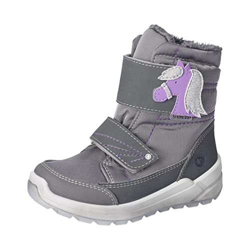 RICOSTA Mädchen Winterstiefel GAREI Kinder Boots WMS:Mittel lose Einlage Sympatex waschbar Outdoor-Kinderschuhe Grigio/Patina (460) 25 EU