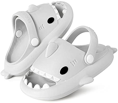 Image of KVbabby Kids Shark Slides Boys Girls Cloud Sandals | Cloud Sandals，Open Toe，Beach Pool Water Shoes，Slip-on，Lightweight，Non-Slip，Soft，Flexible，EVA Slippers