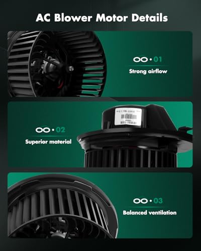 Image of SCITOO HVAC Heater Blower Motor Front 700182 for Audi for A3 2006-2013 /For A3 Quattro 2006-2013,for Volkswagen for CC 2009-2017 /For Eos 2007-2016 /For GTI 2006-2009 /For Jetta 2005-2018