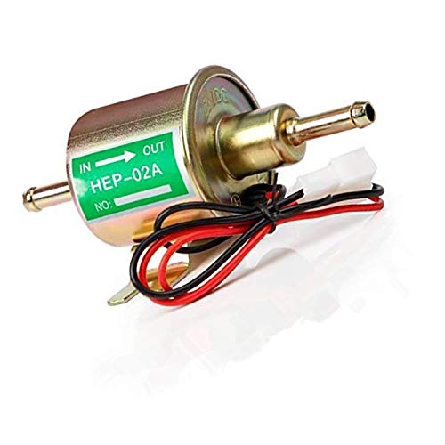 Micro Electronic Fuel Pump, Carbole Universal 12 Volt Electric Fuel Pump 5/16 Inch Pure Brass 4-7 Psi Low Pressure Transfer Pump