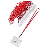 安心の日本ブランド mikketa ネームホルダー 名札ホルダー 名札ケース 首下げ 首掛け ストラップ 赤 100枚 【全5色】