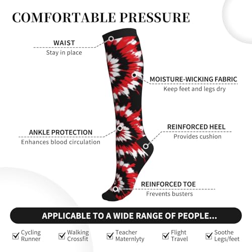 Compression Socks Knee High Supports Socks For Women Men Nurses Athletic Running Travel3